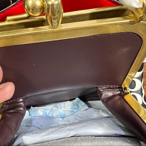 COACH Leather Keith Haring X Disney Mickey Mouse Kisslock Bag limited Edition - Picture 9 of 14